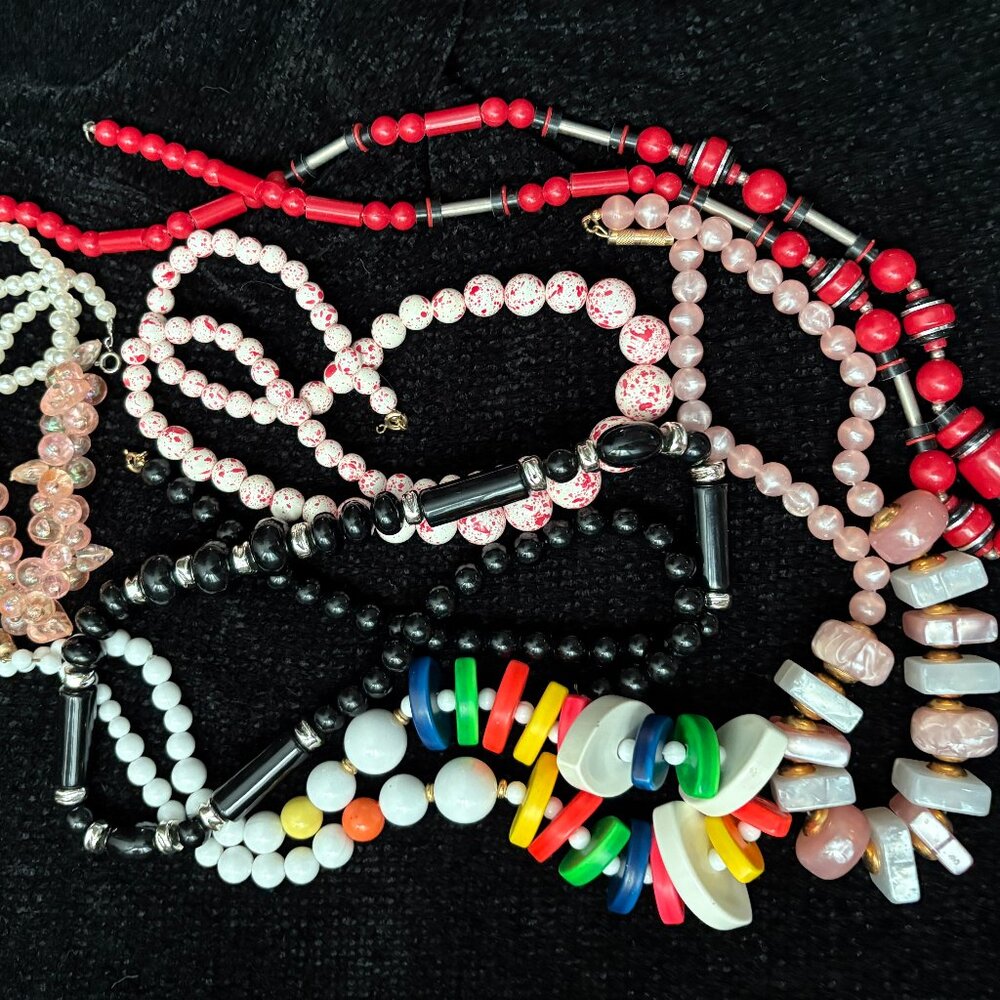 Vintage Costume Jewelry Lot all Wearable, Lucite, Plastic